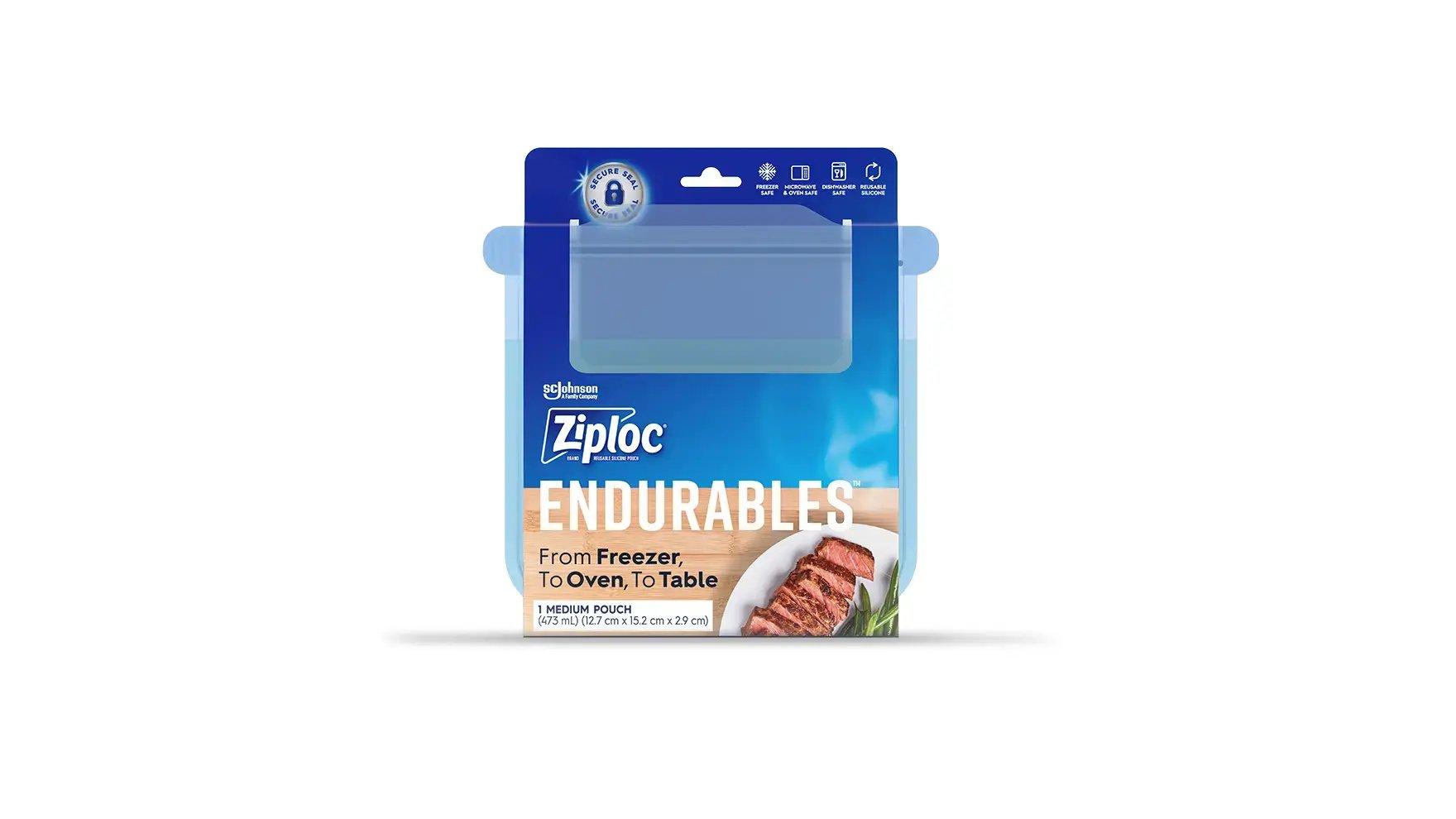 Front of Ziploc medium pouch.