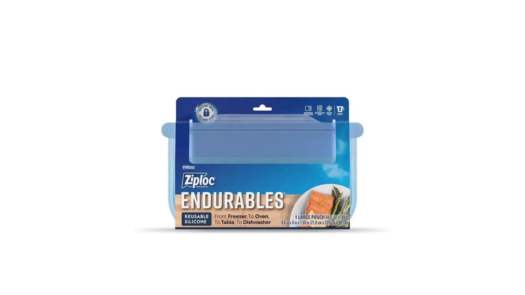  Ziploc Endurables Small Container, 2 Cups, Reusable Silicone  Bags and Food Storage Meal Prep Containers for Freezer, Oven, and  Microwave, Dishwasher Safe, 2 Pack : Home & Kitchen