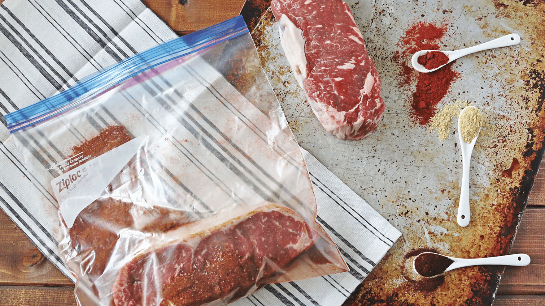 No-Mess Marinade: Smoked Paprika Dry-Rubbed Steaks